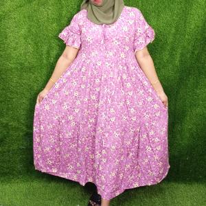 Pink printed vacation style nighty