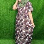 Marble print brown frock style nighty
