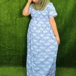 Blue print frock style nighty
