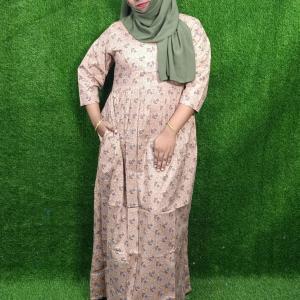 Light brown colour cotton gown nighty