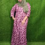 Wine colour cotton gown nighty