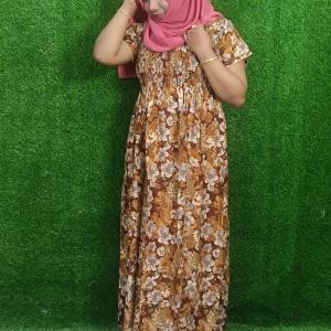 Brown floral frock style nighty