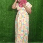 Pastel cream color frock style nighgty
