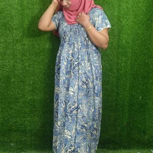 Light grey colour frock style nighty