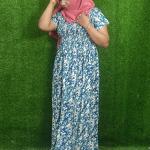 Blue print frock style nighty