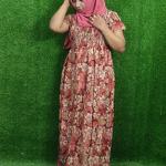 Brown floral frock style nighty